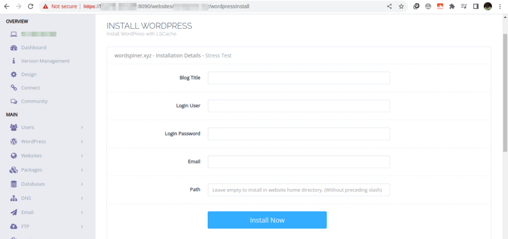 cyber panel wordpress form