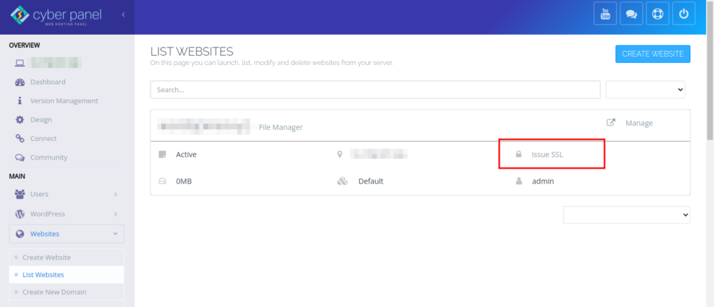 cyber panel install ssl